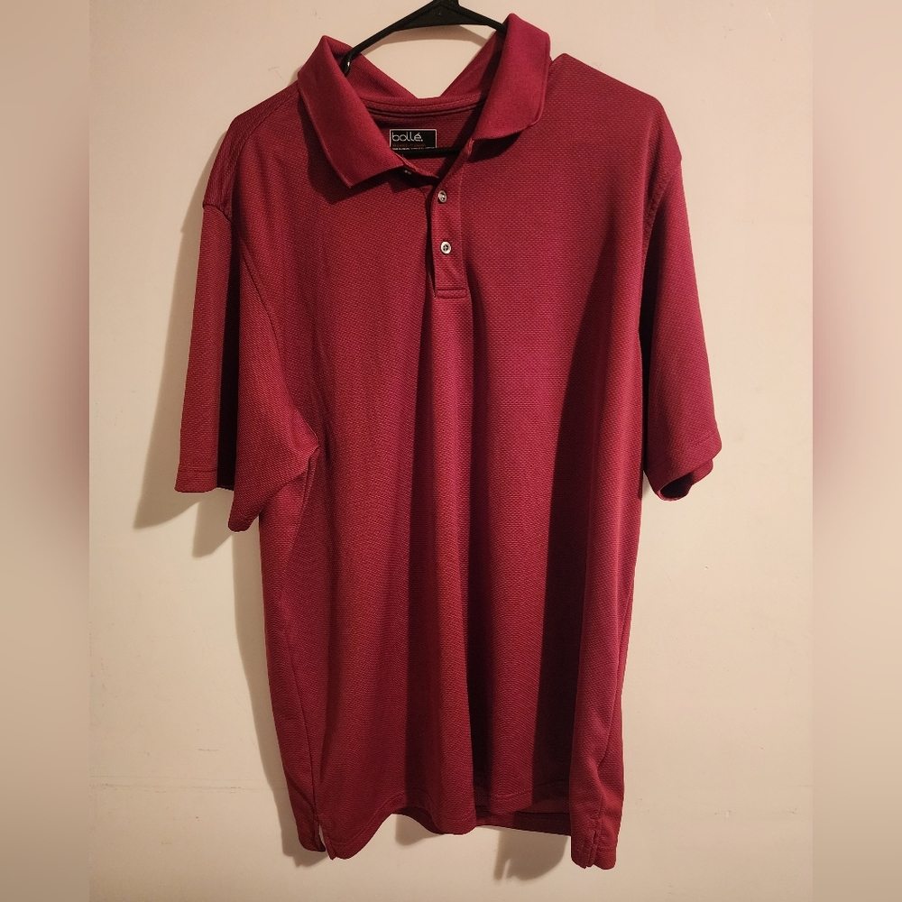 Bolle Mens Polo Shirt XXL Maroon short sleeve